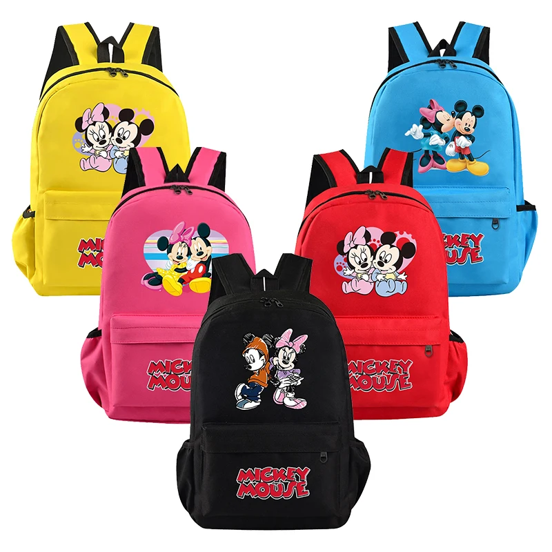 

Disney Mickey Mouse Backpack for Boy Girl Hildren Back To School Schoolbag Student Kawaii Backpack Disney Cartoon Anime Bag
