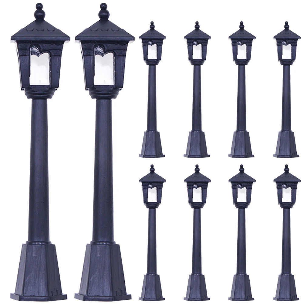 

10Pcs Micro Landscape Mini Street Lamps Mini House Street Lights Micro Landscape Lights