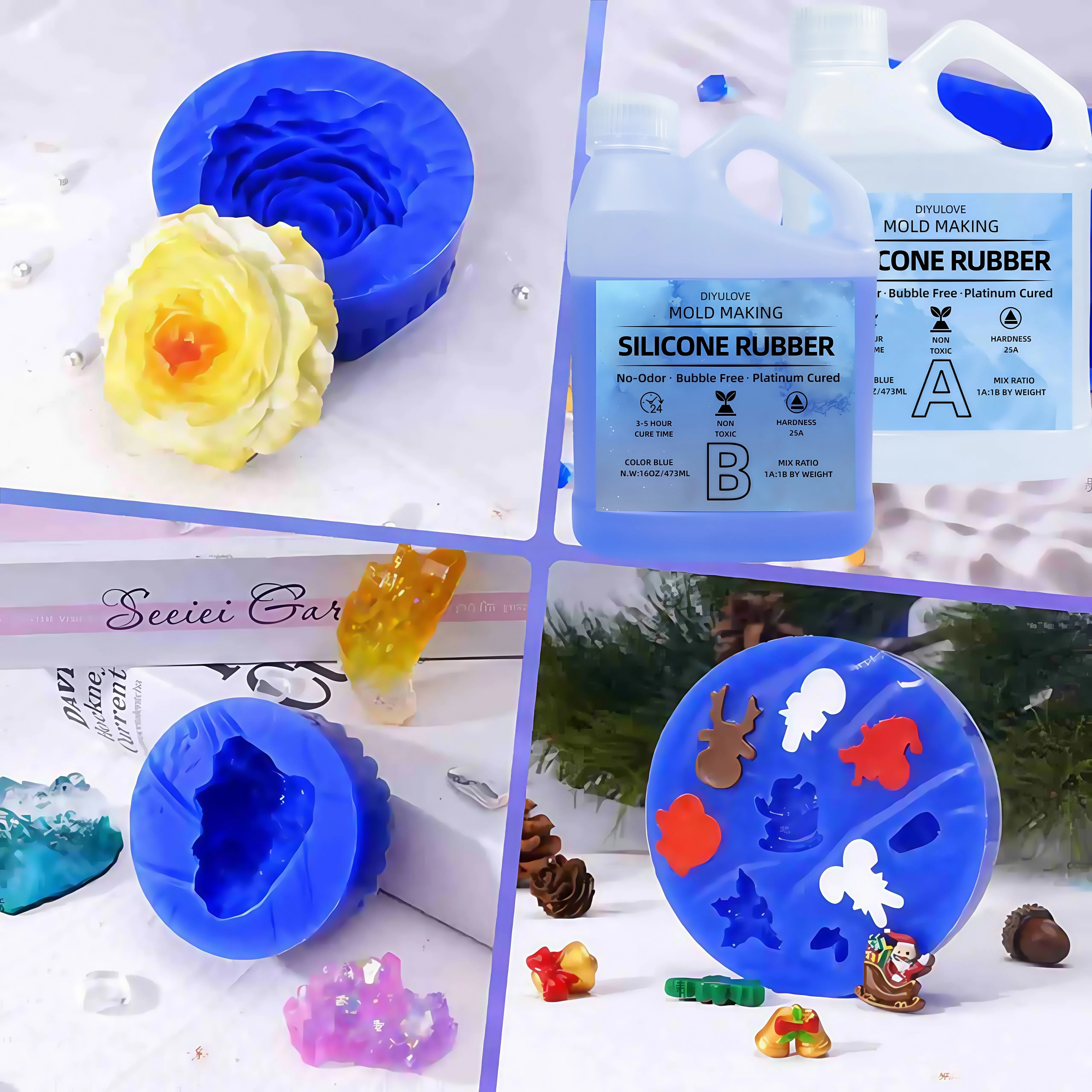 مجموعة قوالب سيليكون صب الراتنج