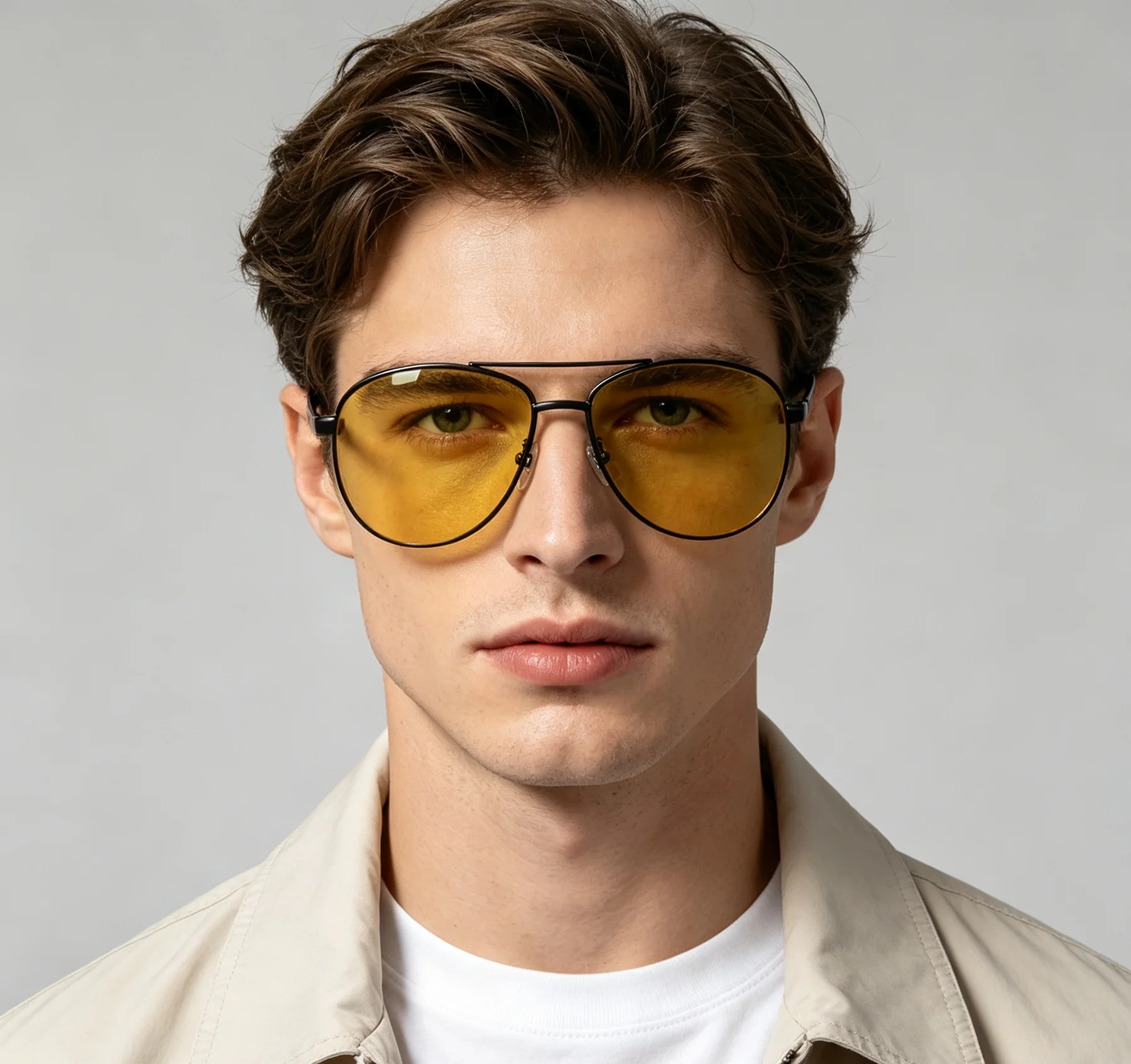 Enhanced Night Vision Metal Frame Glasses