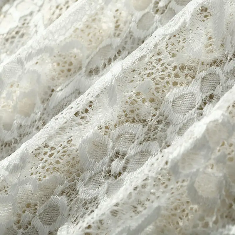 Women Floral Lace Layering Faux Top Mini Skirt Pleated A-Line Flare Fake Hem Shirt Extender Half-Length Underskirt
