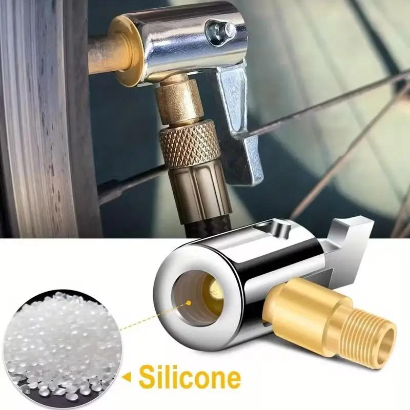 Car Mounted Inflation Pump Conversion Clamp Press Type Inflation Hose Joint Accessories Metal Quick Inflation Nozzle Coupling