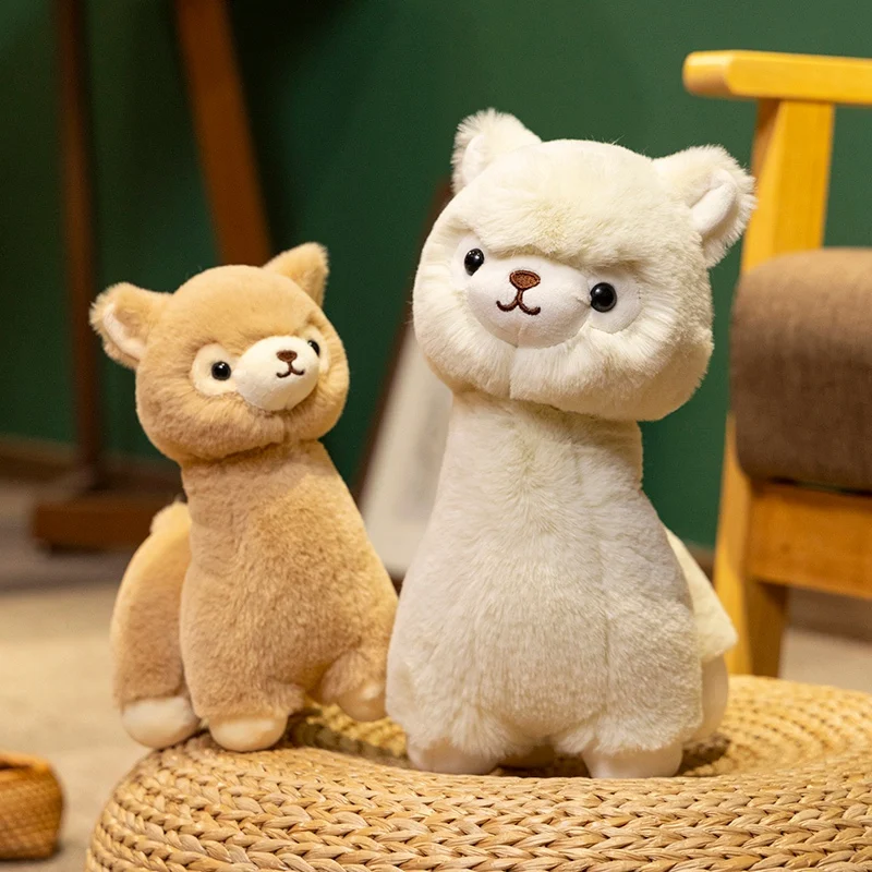 New Cartoon Stuffed Alpaca Plush Toys Soft Soothing Alpaca Doll With Saddle Huggable Animal Doll Prety Home Decor Cute Gift