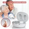 JINGHAO Hearing Aids Sound Amplifier Rechargeable Digital Sound Enhance For Elderly Father Mother Gift White 1