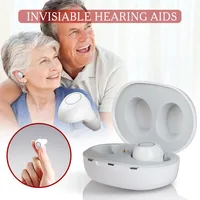 JINGHAO Hearing Aids Sound Amplifier Rechargeable Digital Sound Enhance For Elderly Father Mother Gift White 1