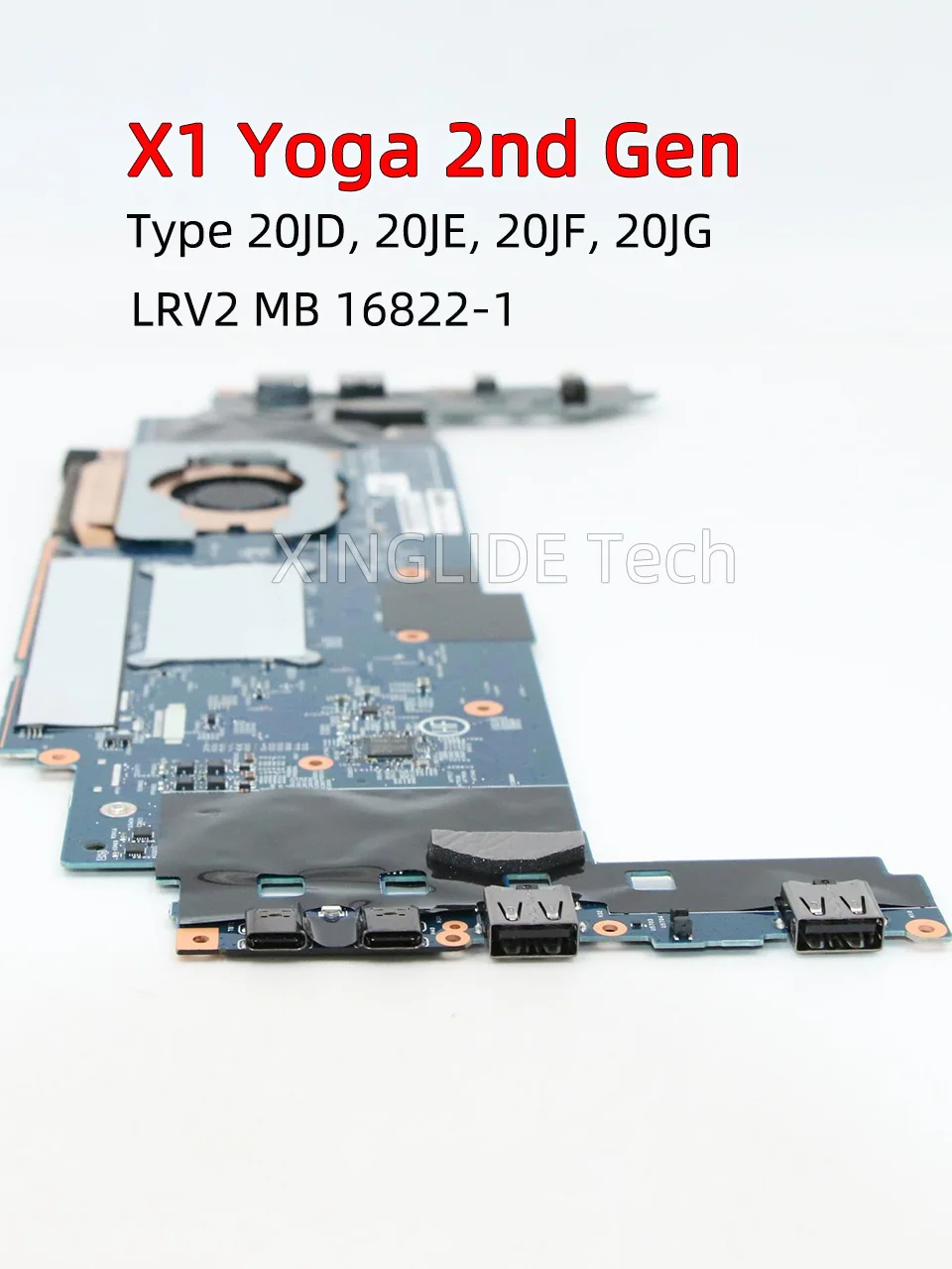 LRV2 MB 16822-1 For Laptop ThinkPad X1 Yoga 2nd Gen Motherboard I5