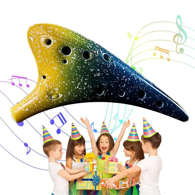 

Керамический инструмент Ocarina Alto C, 12 отверстий, Ocarina Alto C Ocarina, инструмент для детей и взрослых, простой в освоении музыкальный инструмент для начинающих