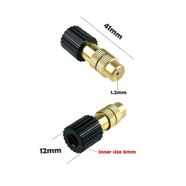 6 Mm -Es Sárgaréz Víz Köd Permetező Fúvóka A Kültéri Kerti Teraszhoz, Ködös Öntözés - Image 4