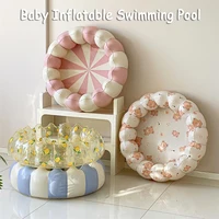 Baby PVC Inflatable Swimming Pool Portable Toy Toddler Blow Up Round Padding Pool Kid Fun Outdoor Play Sand/Water Fishing Toys 2