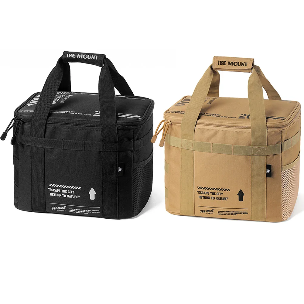 20 L Cookware Storage Bag with Handle Gas Tank Tableware Box Large Capacity Removable Dividers for Beach Picnic Road Trip Travel