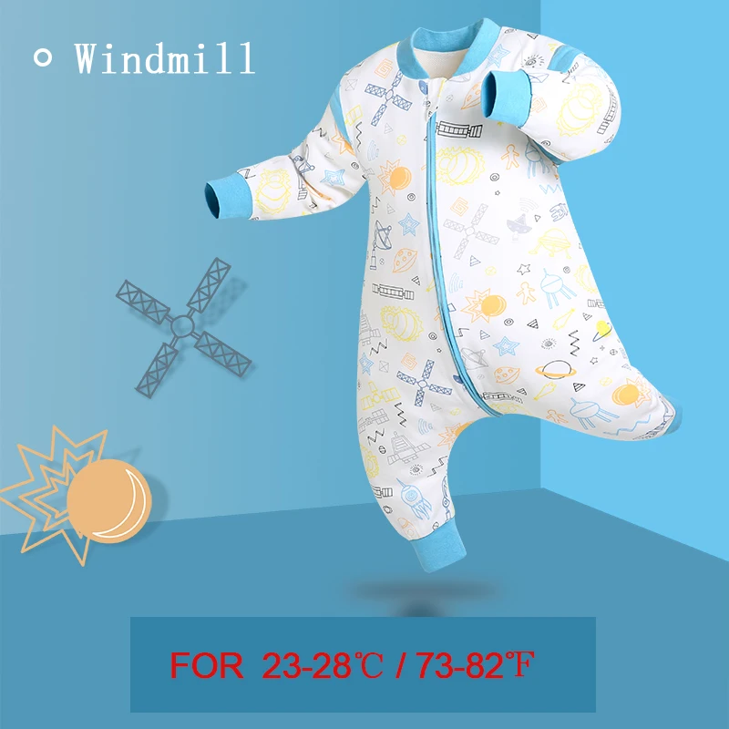 Spring Autumn Toddler Child Cartoon Romper Baby Kids Cotton Pajamas Boys Girls One Piece Sleepwear 1-4 Yrs Split Leg Jumpsuit