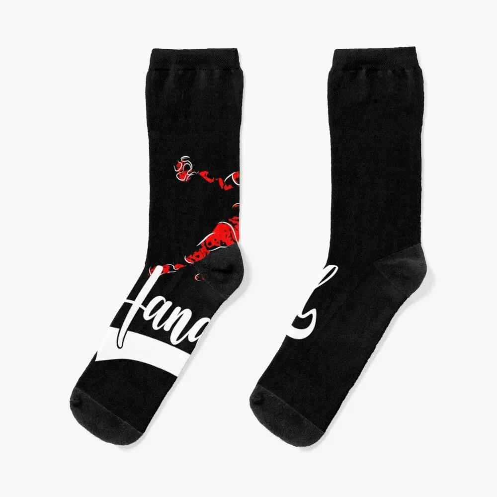 Handball Player Circle Runner Back room Socks Funny Socks Woman Happy Socks Men