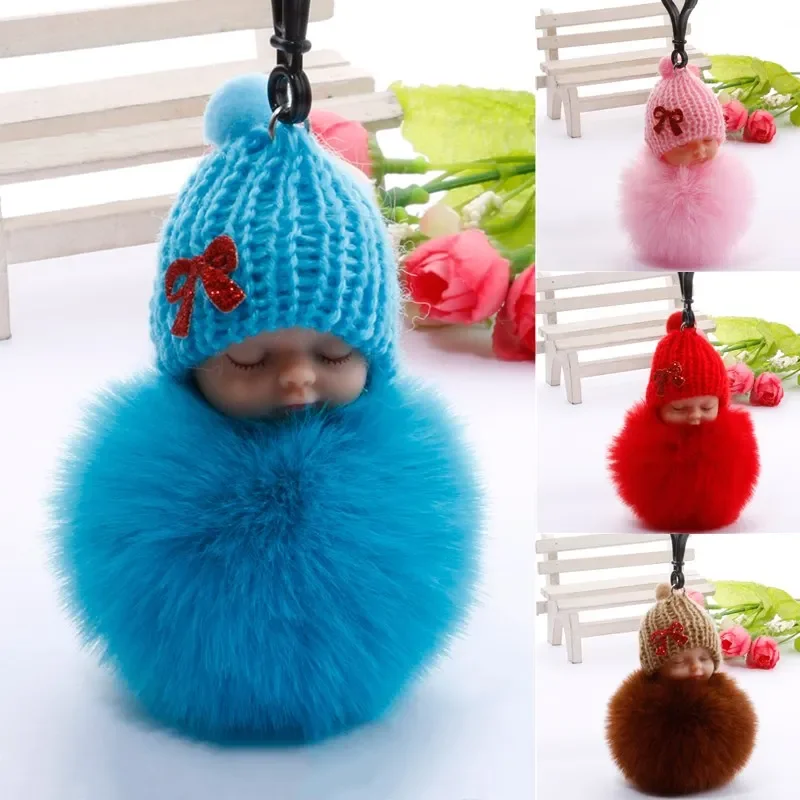 Kawaii Plush Keychain Doll for Kids Car Key Holder