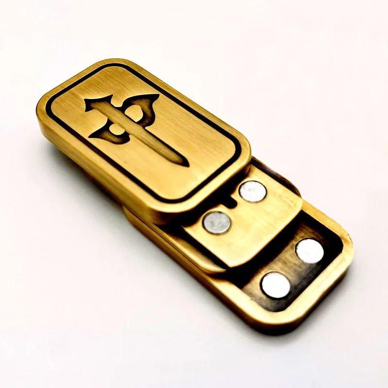 

Zinc Alloy Magnetic Push Slider Mahjong Metal EDC Hand Spinner Fidget Toys Stress Relief Fingertip Toys For Adults Decompression