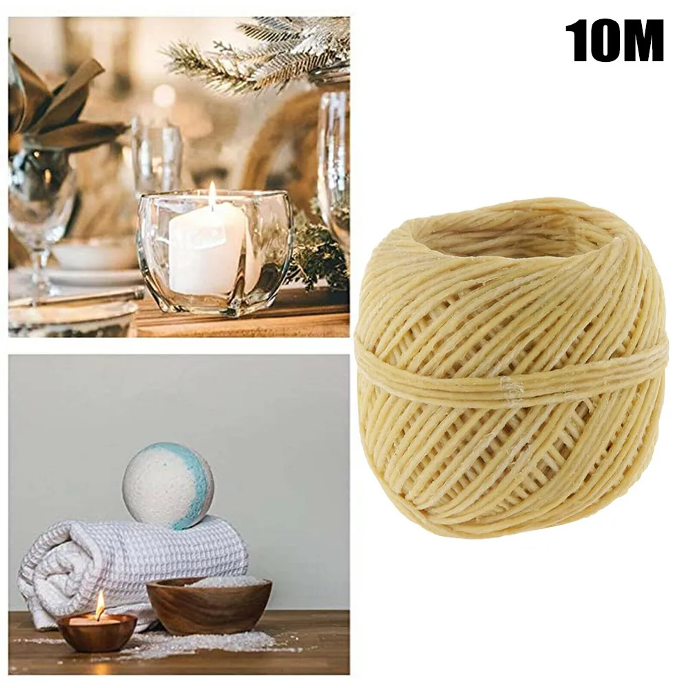 1pc Candle Accessories Roll Beeswax Wicks Organic Hemps Wicks 33 FT Well  Coated Natural Beeswax For Candle Making - AliExpress