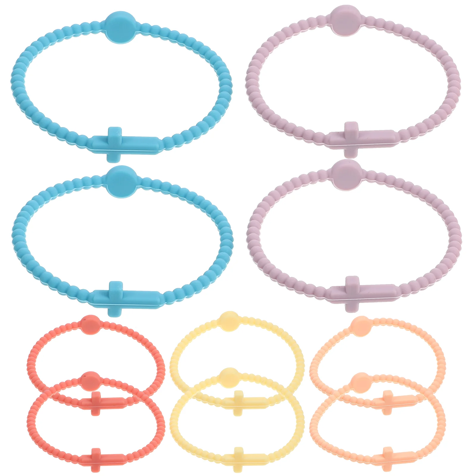 

10 шт., детский Силиконовый эластичный браслет с окружностью 17 см