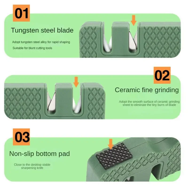 Mini Portable Outdoors Knife Sharpener Scissor Sharpen Gears Fish Hook Carbide Knife Whetstone Camping Tools Kitchen Accessories sub image 3