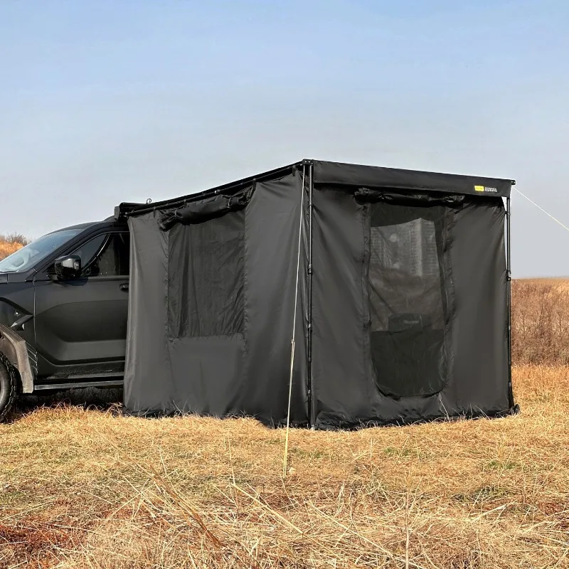 Outdoors Car Side Tent Sunshade Black Sun Protection Portable Collapsible Sun Shelter Folding Suv Roof Camping Accessories