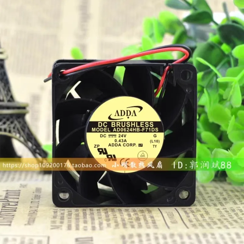 

Original Cooler Fan for ADDA AD0624HB-F71DS 24V 0.43A 6038 6CM Frequency Converter Cooling Fan 60x60x38mm