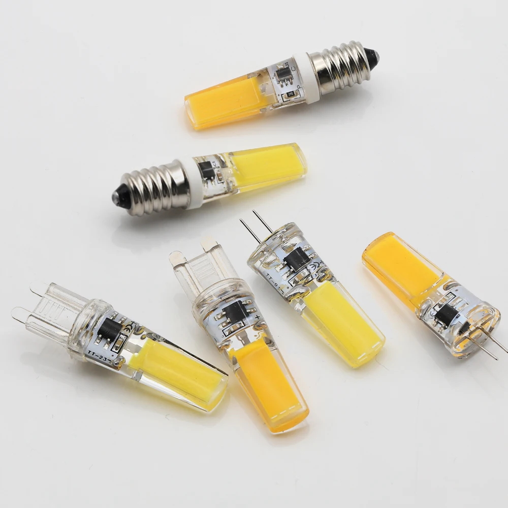 G4 LED COB 램프 E14 G9 12V 220V 디밍 가능 6W 9W COB LED 전구 램프 LED 조명 할로겐 스포트라이트 샹들리에 LED 램프 교체