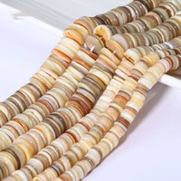 100% Natural Coffee Shell Spacer Beads 6/8/10mm Rondelle Beads For Jewelry Making DIY Bracelets Accessories 15'' 1