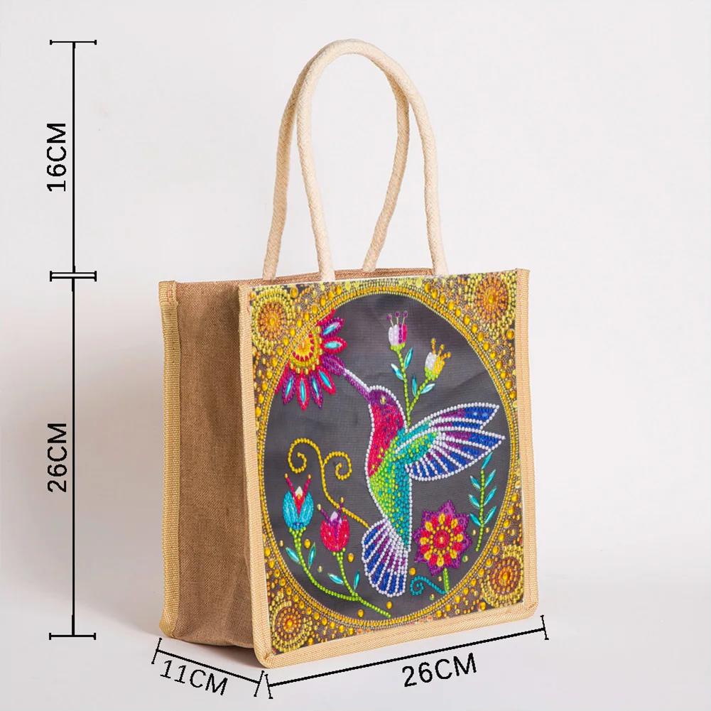 5D Diamond Painting Handbag DIY Eco-friendly Linen Shopping Storage Bag Reusable Foldable Organizer Tote Craft Kit Girl Gifts diamond painting diamond art painting kit diamond painting set