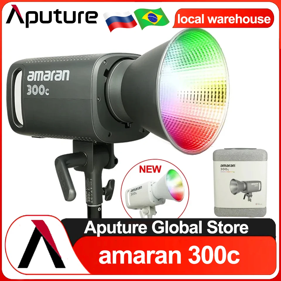 

Aputure Amaran 300c 300W RGBww Full-color 2500-7500K COB Video Light Amaran 150c RGB Fill Light with G/M Adjustment App Control