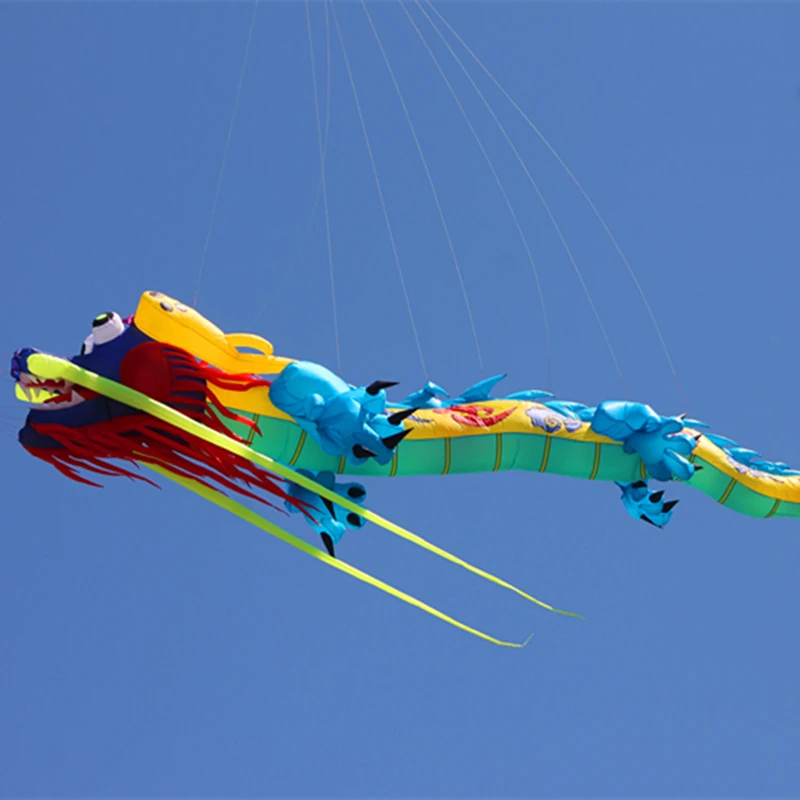 

free shipping 16m dragon kite flying for adults professional wind kite pendant soft kites traditional snake kite paraglider