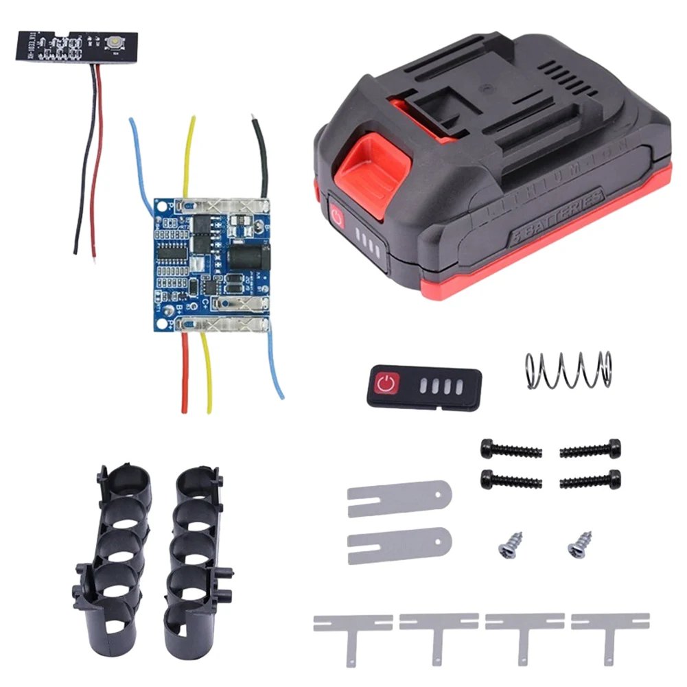 1 Set Battery Shell Battery Plastic Case Storage Box Shell PCB Charging Board With 5 Cores For MAKITA Power Accessories j9151e solar charging board lilygo 16mb t sim7000g ttgo esp32 wrover b chip wifi wireless 18650 module battery holder