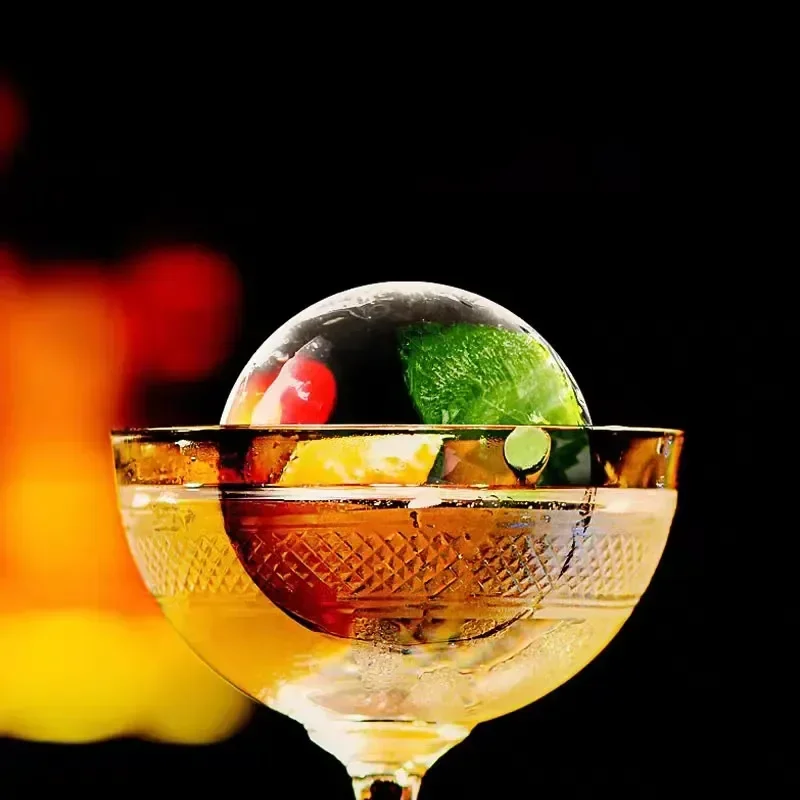 Premium Silicone Ice Ball Mold Set - Bubble-Free Ice Sphere Maker for Cocktails & Beverages