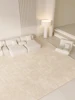 Beige Textured Rug Cream Decorative Carpets Large Size Luxury Living Room Carpet Comfortable Soft Machine Washable Bedroom Rugs 3