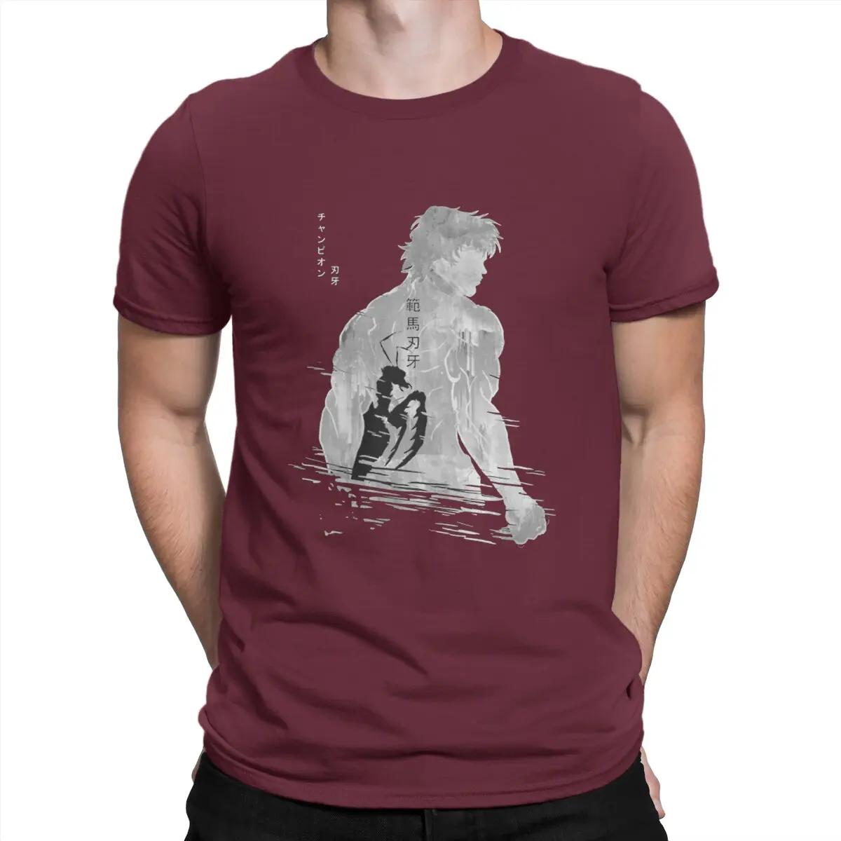 thumbnail image 1 of Camiseta divertida de Hanma con diseño de mantis demoníaca para hombre, de algodón con cuello redondo, de manga corta BAKI, para fiestas, 1 of 7