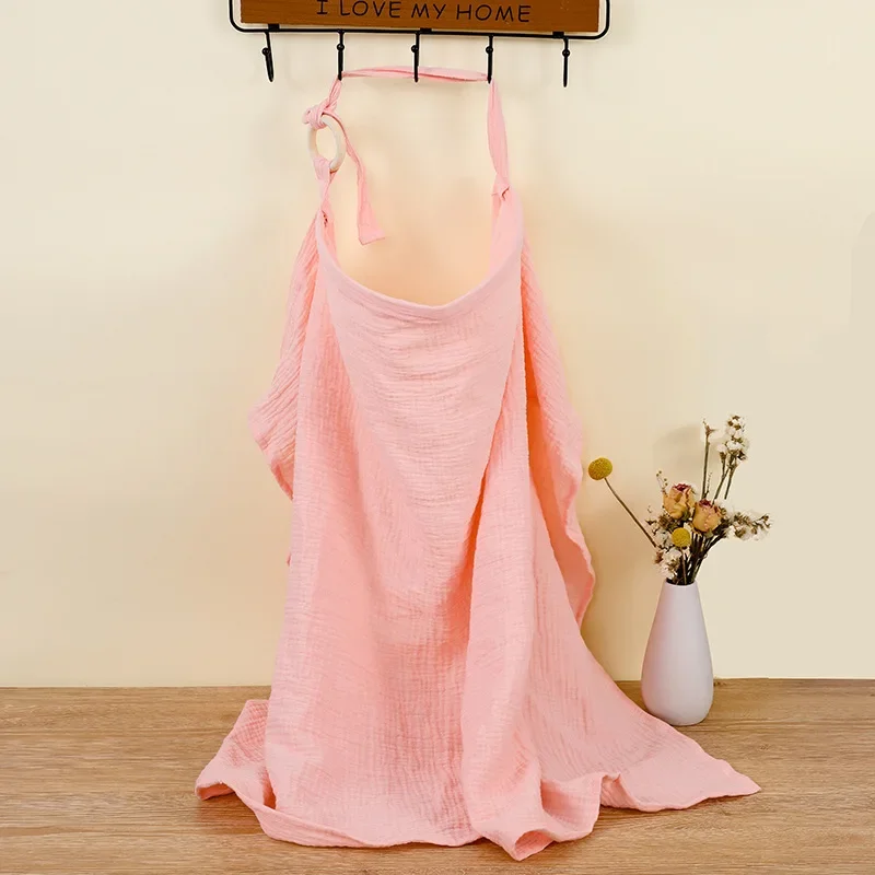 Cotton Muslin Nursing Covers for Newborn Baby Solid Swaddle Blankets Outgoing Breastfeeding Shawl Towel Soft Sleeping Blanket