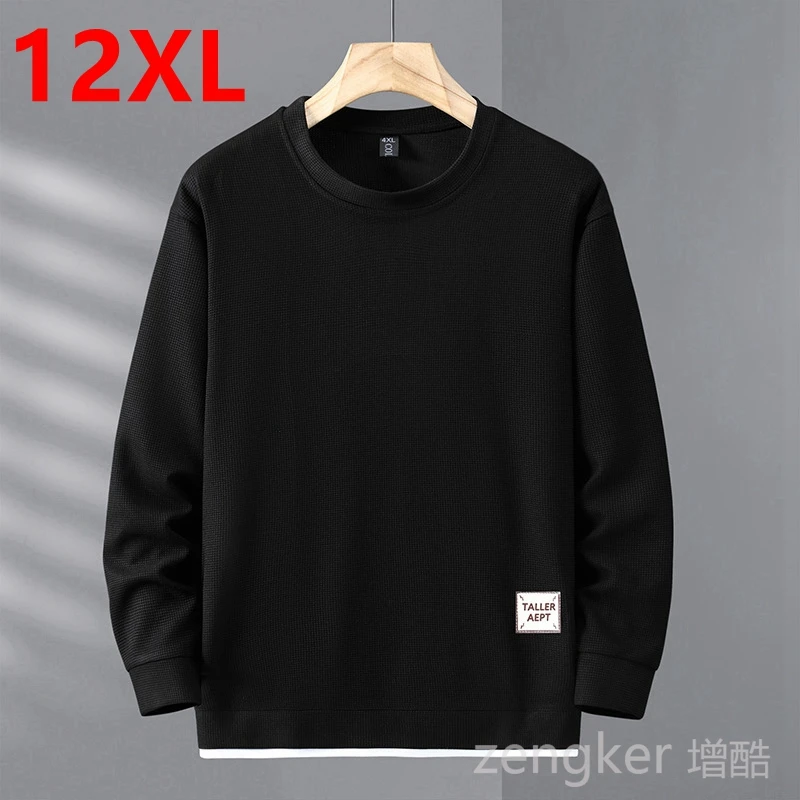 Plus size men round neck sweater autumn leisure long-sleeved Sweatshirts12XL 11XL 10XL big size men clothing men hoodie