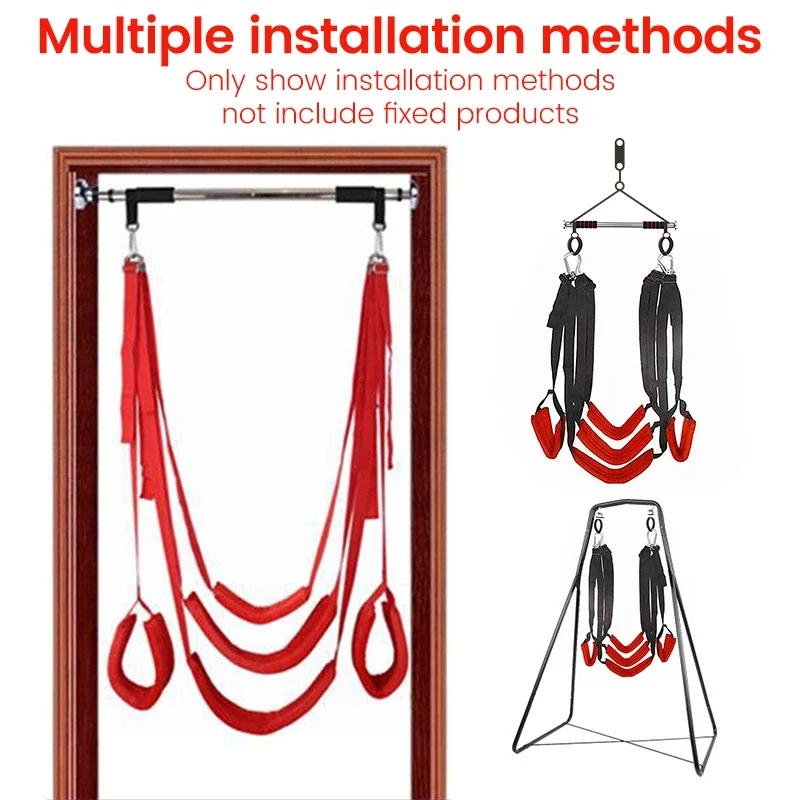 Adult BDSM Bondage Suspended Hanging Door Swing Sex Toys for Couple Flirting Leg Restraint Sling Swing Love Erotic Products
