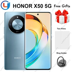 Original Honor X50 5G Mobiel Phone 6.78 Inches AMOLED 120Hz Screen Snapdragon 6 Gen 1 Camera 108MP Battery 5800mAh Smartphone