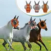 1Pc Horse Face Mask Anti Fly Breathable Stretch Knitted Mesh Anti Mosquito Mask Horse Riding Equestrian Equipment 4