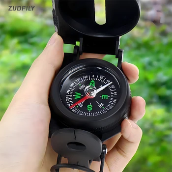 Portable Compass Outdoor Camping Hiking Folding Lens High Precision Survival Compass For Travel Expedition Navigation Tool New 1
