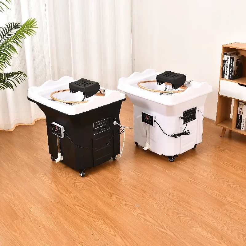 Separated Sink Set Beauty Salon Shampoo Bed Head Spa Massage Multifunctional Fumigable Scalp massage Salon furniture 6