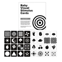 Montessori Baby Visual Stimulation Card Toys Black White Flash Cards Early Childhood Learning Educational Toys for Newborn Baby 1