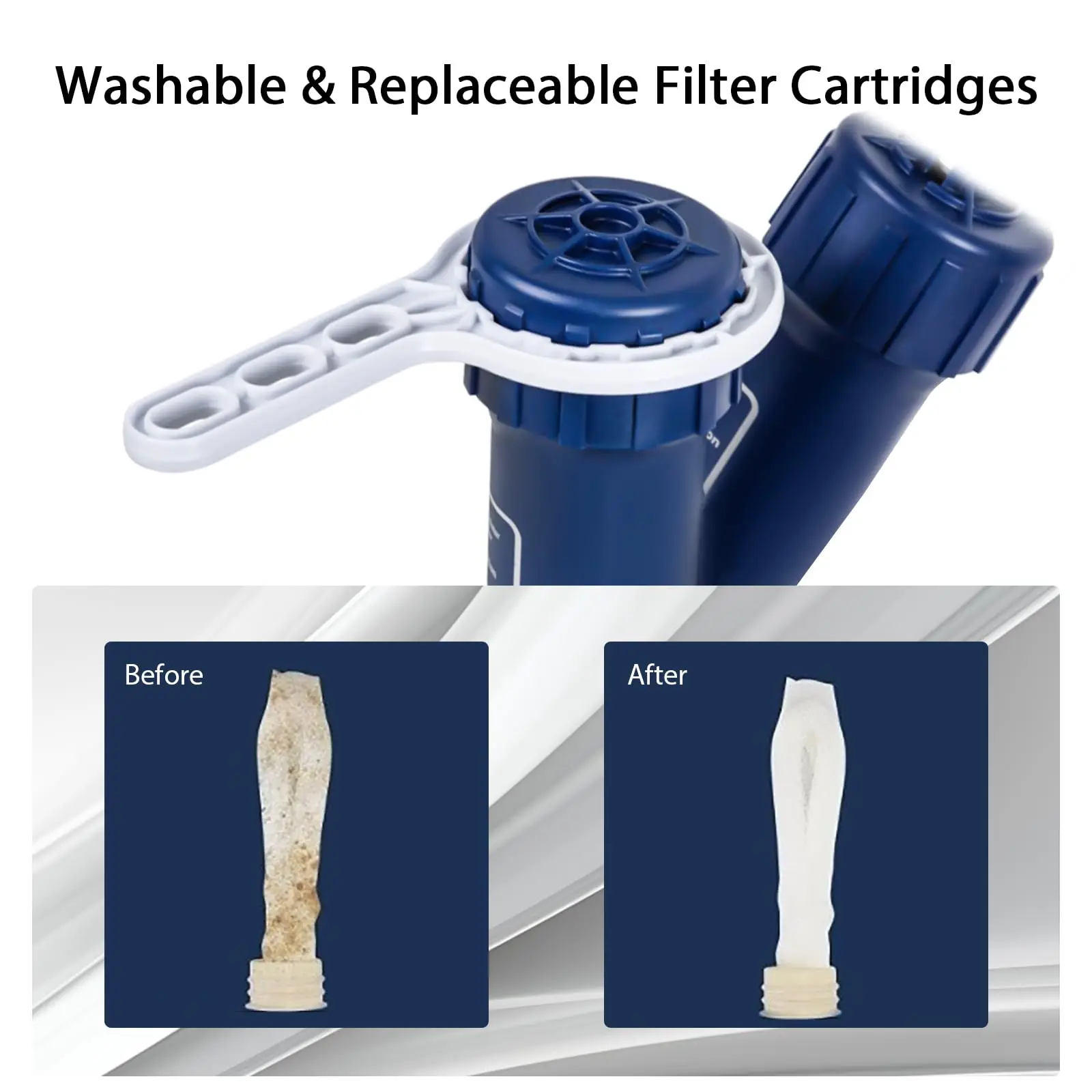 Sopravvivenza sul campo Pompa manuale Filtro dell'acqua Depuratore d'acqua esterno Sistema manuale di purificazione dell'acqua Filtro 0,01μm con capacità di 3000 litri - Image 5