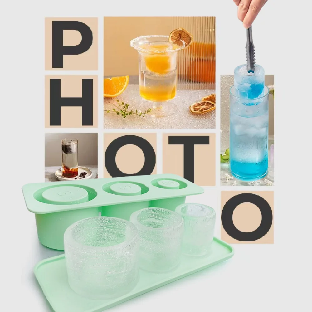 Ice Mold Summer Ice Mould Cube Trays Ice Making Beverage Cup Maker Circle Shape Silicone for Stanley Cup ST Accessories