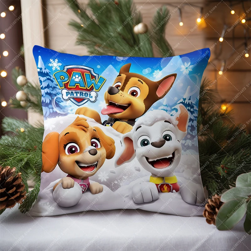 Funda de cojín con estampado de dibujos animados de patrulla
