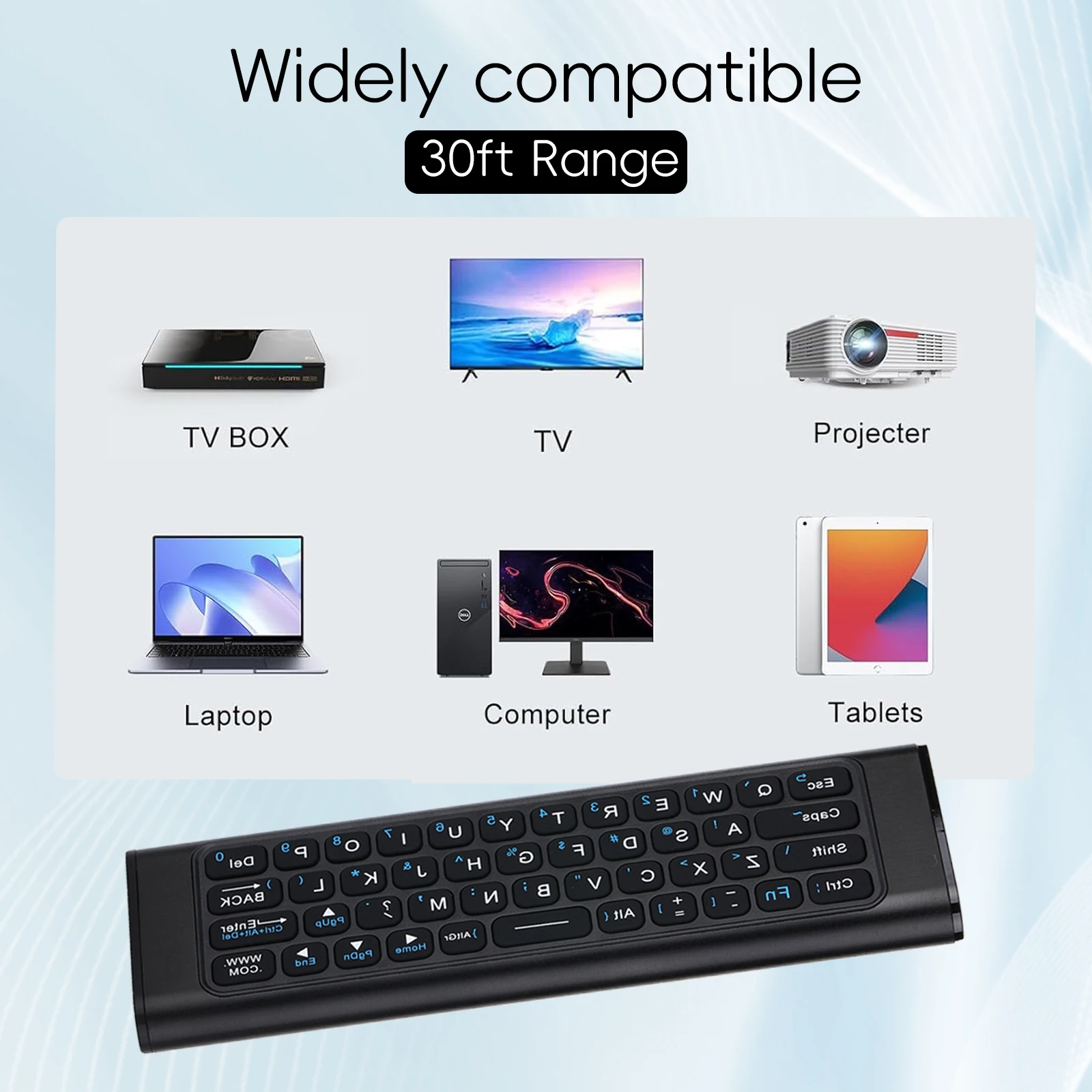 2024 iPazzPort PC 원격 미니 2.4G/BT 무선 키보드(에어 마우스 및 IR 리모컨 포함), 스마트 TV/안드로이드/PC용 알루미늄
