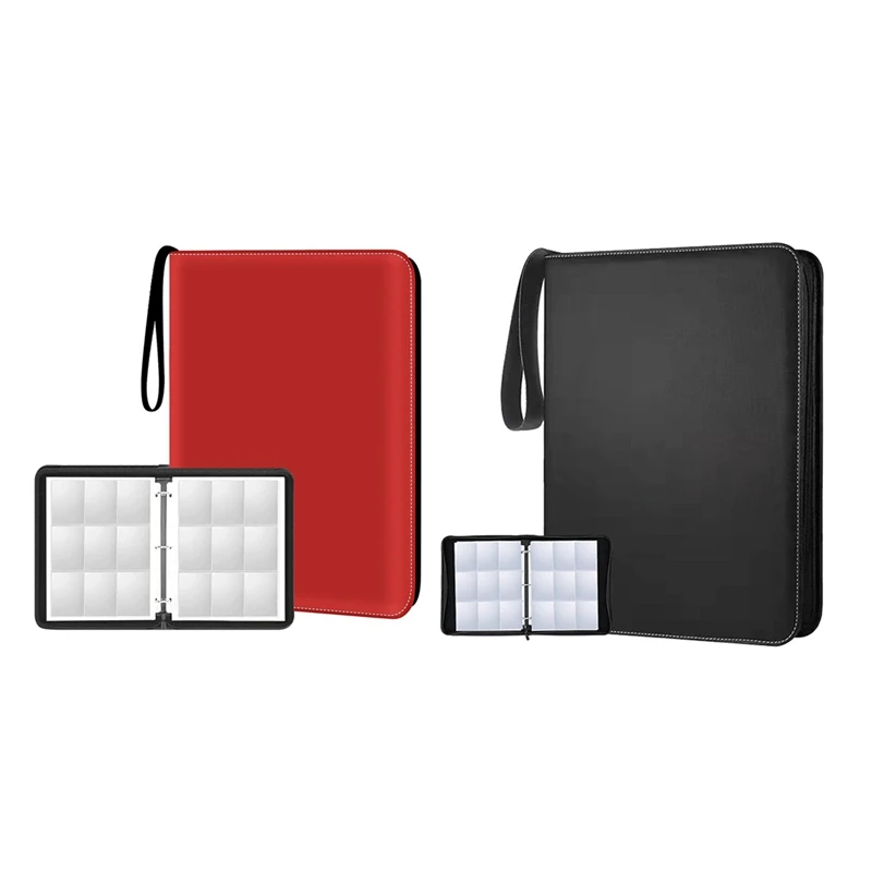 

Trading Card Binder 900 Pockets 9-Pocket Card Collection Binder For Game/Football/Baseball Card Red