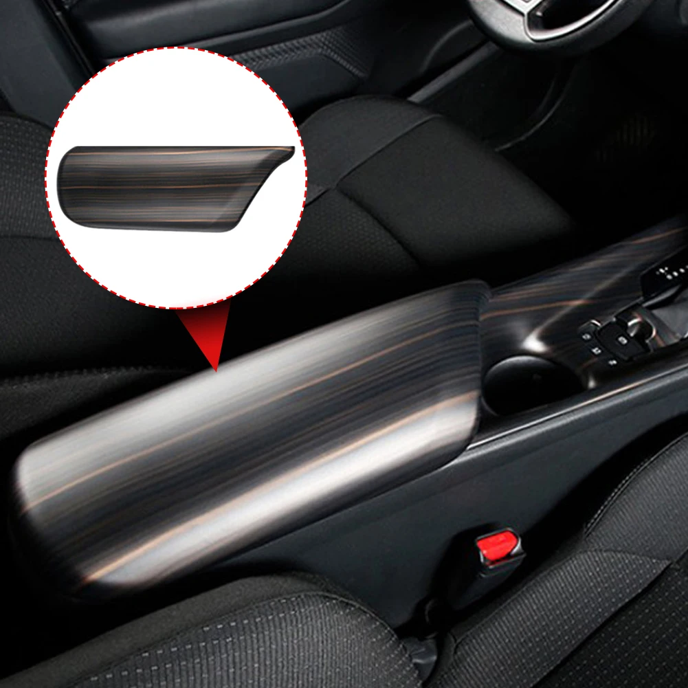 Carbon Fiber Car Center Armrest Cover Panel Chrome - Sporty Auto Interior Accessory