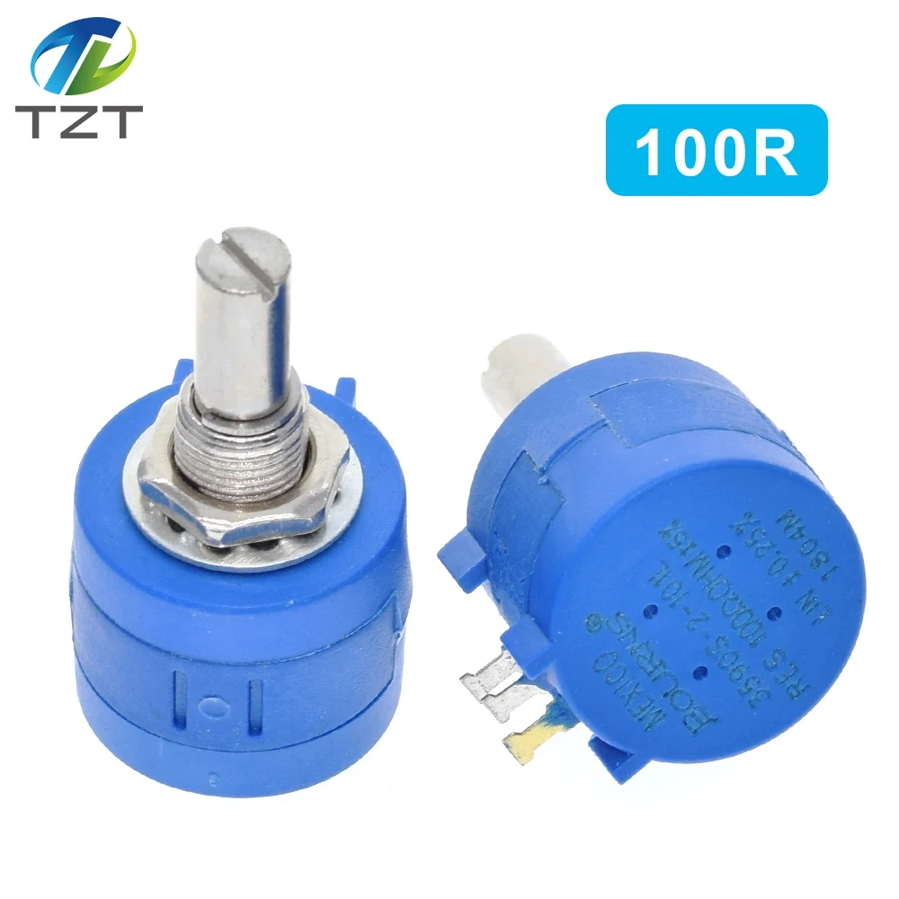 TZT 3590S series potentiometer 500 1K 2K 5K 10K 20K 50K 100K ohm 3590S-2-103L 3590S 101 102 103 104 201 202 203 501 502 503 multiturn potentiometer linear potentiometer rotary potentiometer potentiometer kit trimmer potentiometer