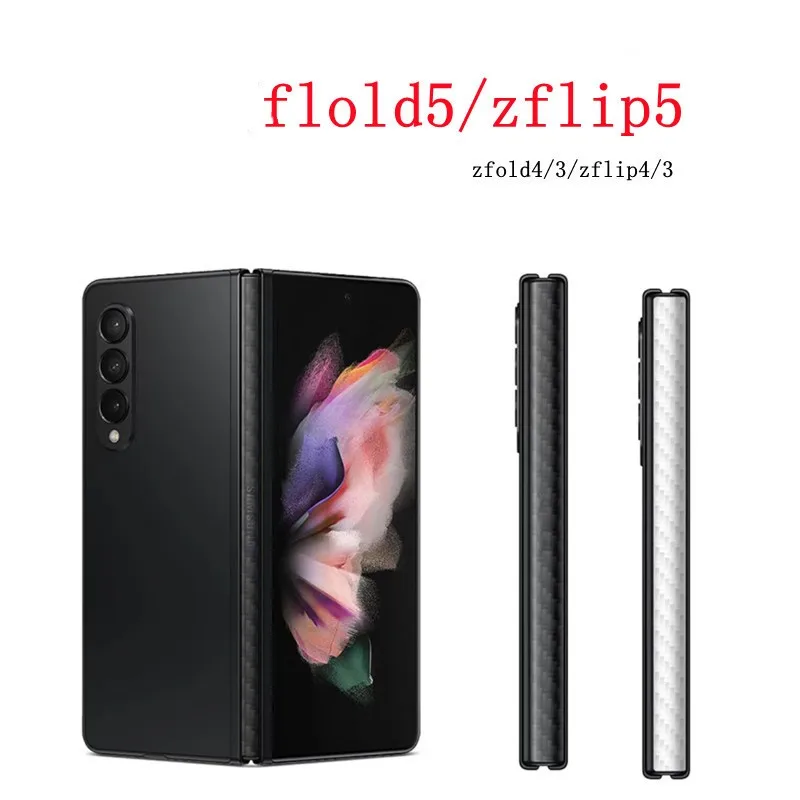 5Pcs Hige Carboon Film Per Samsung Galaxy Z Fold 5/Z Flip 5 Soft Frame Screen Protector Z Flip 4 5 Z Fold5 Pellicola Protettiva