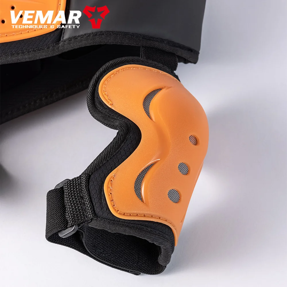 Kids Motorcycle Protective Armor Set Chest Back Protector Motocross Children Protector Armor Outdoor Bicycle Elbow Knee Pads Set
