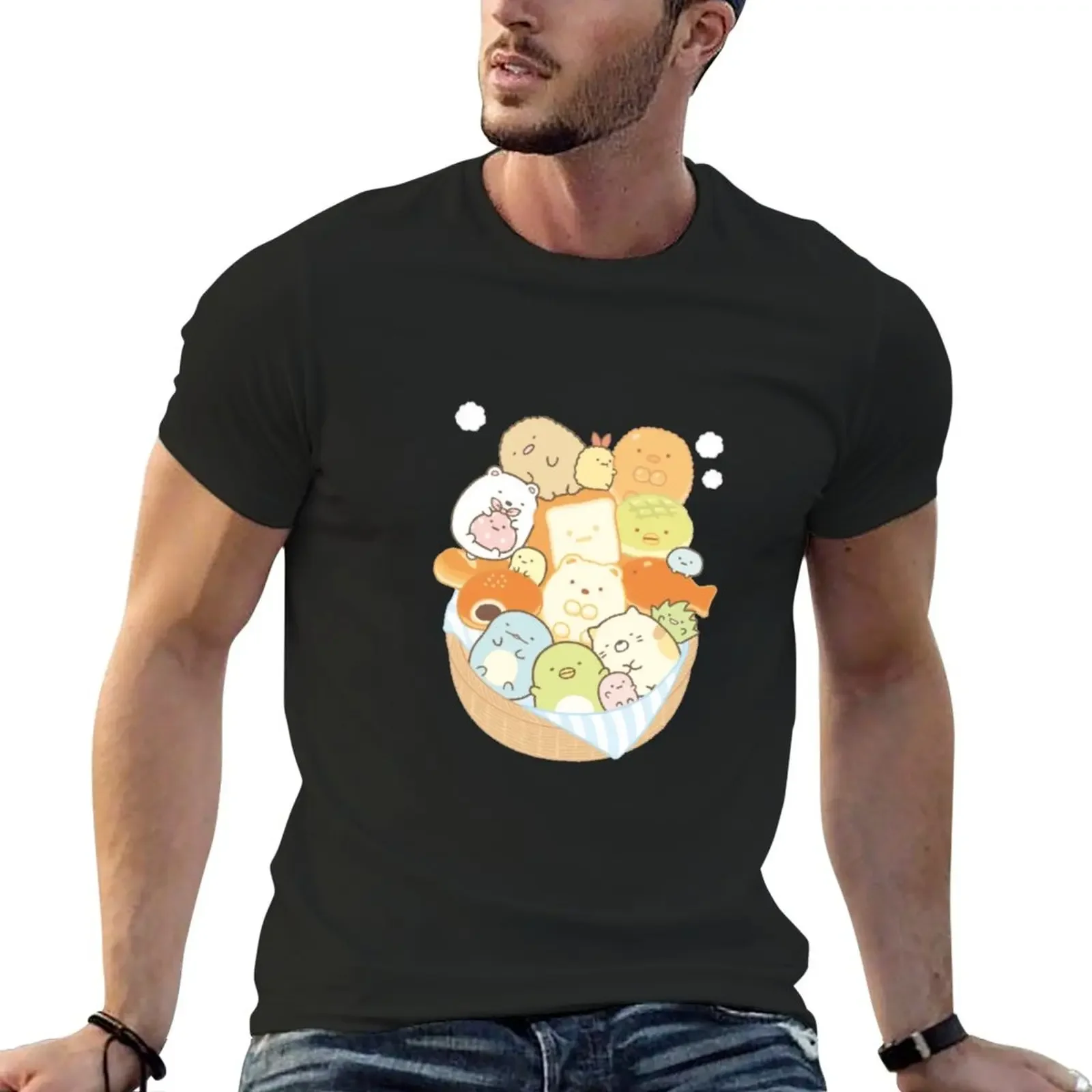 

Sumikko gurashi food T-Shirt aesthetic clothes graphics anime clothes cute clothes men clothings